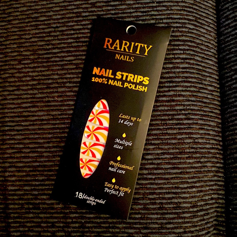 Rarity Nails Wrap red and gold swirl